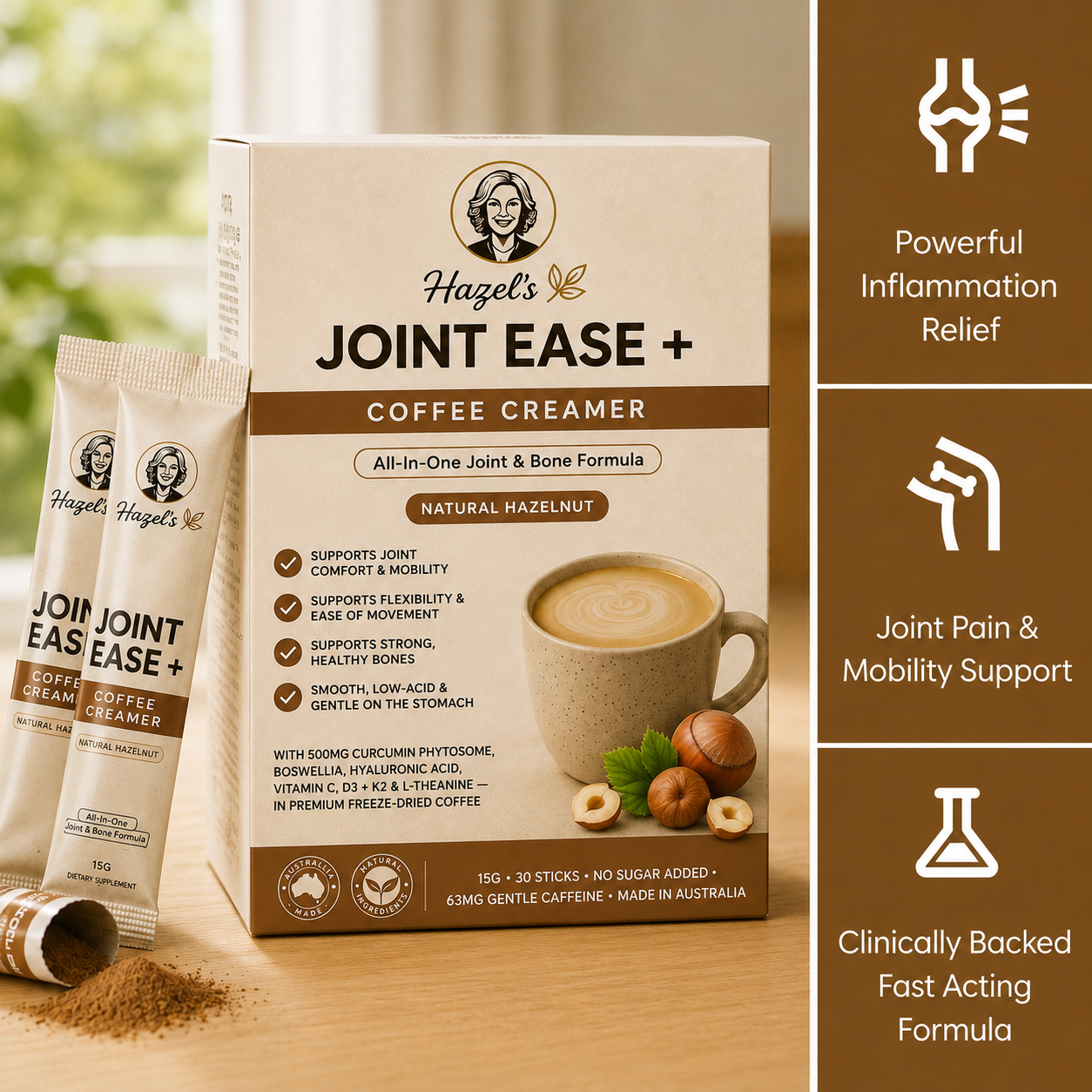 Hazel's Joint Ease+ Coffee Creamer - Hazelnut